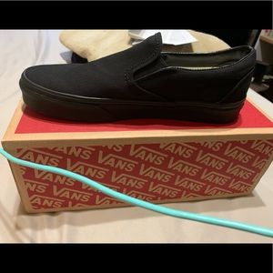 Vans classic black slip on